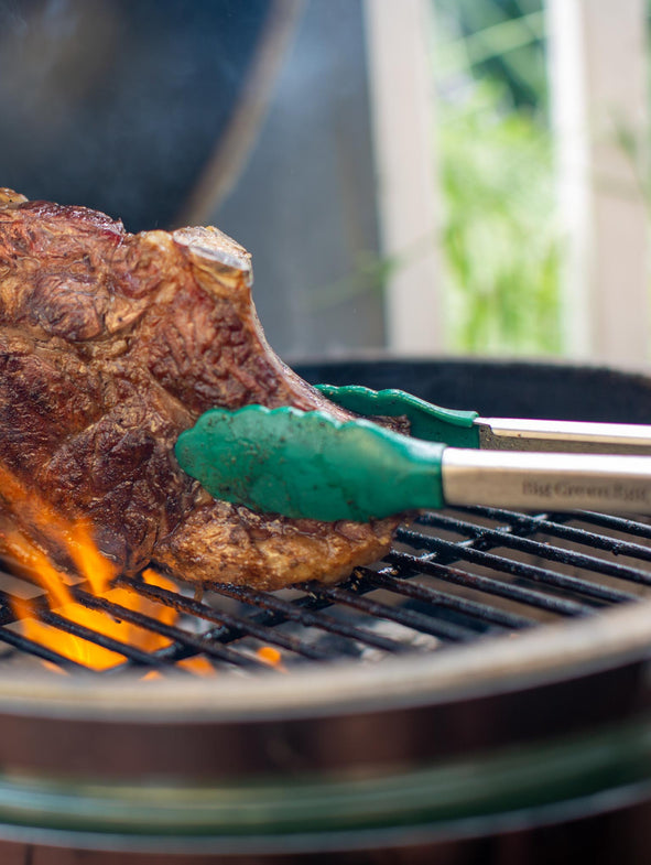 BBQ Tongs are an essential piece of kit for the Big Green Egg